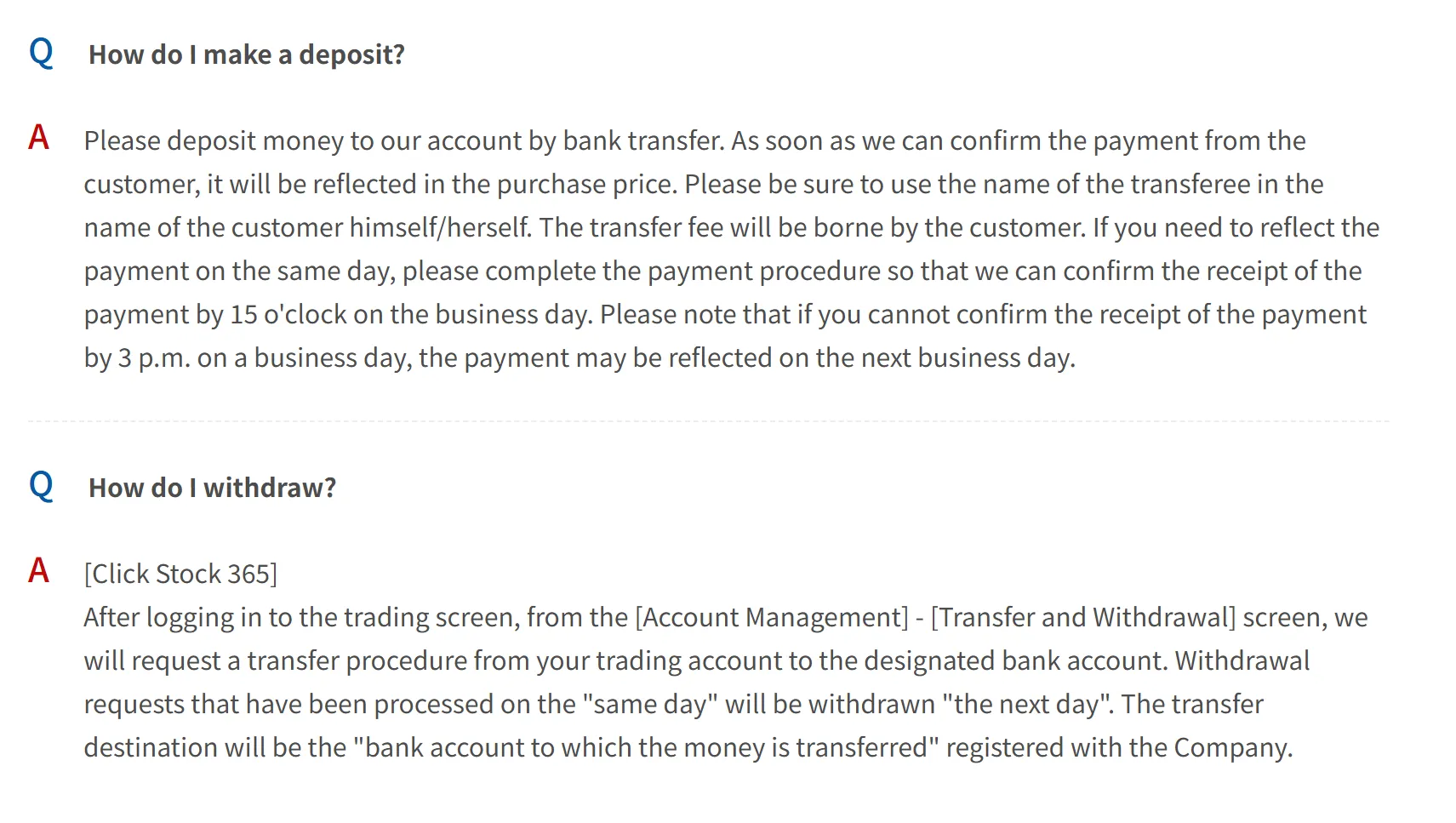 Deposit dan Penarikan Deposit dan Penarikan