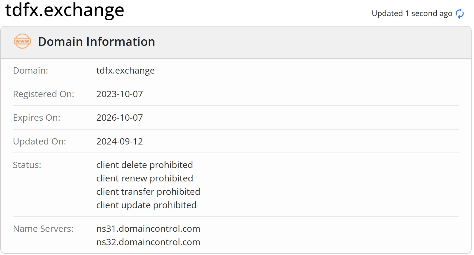 Domain information Domain information