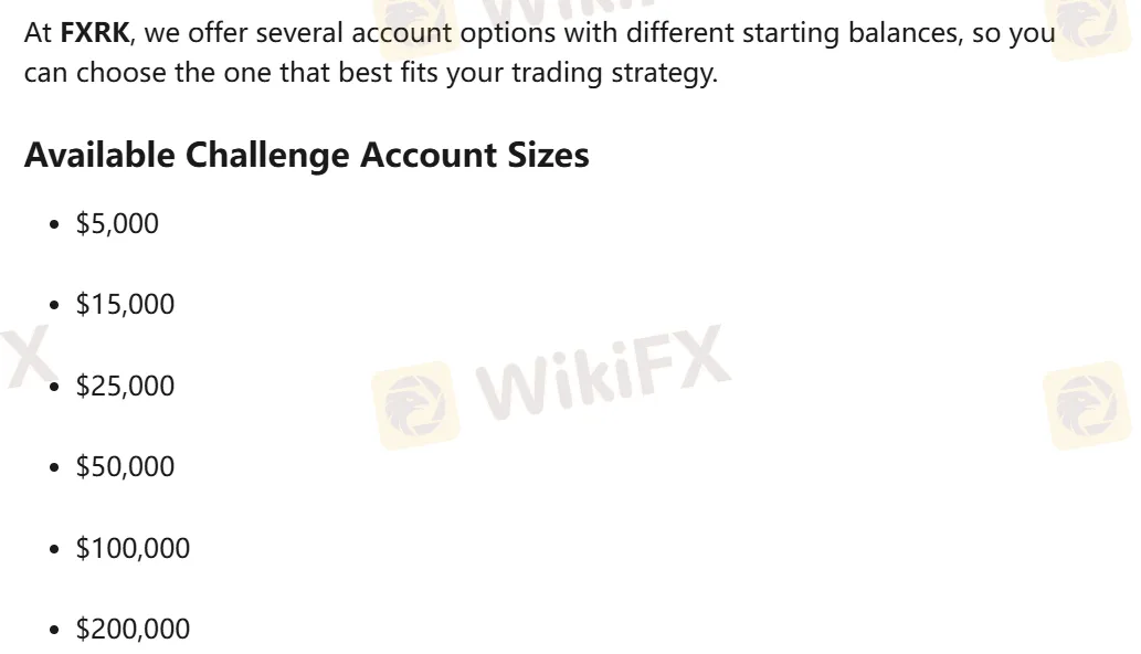Account Sizes