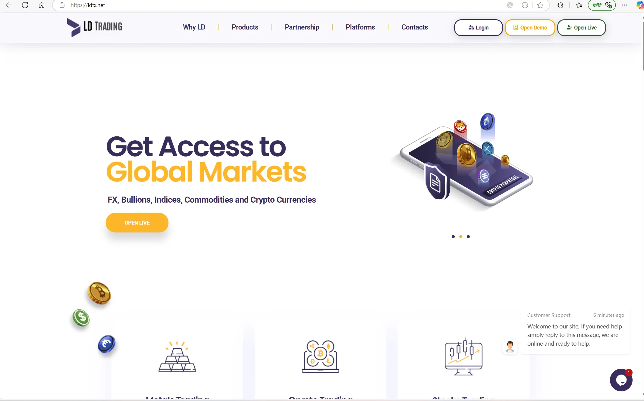 LD Trading's homepage LD Trading's homepage