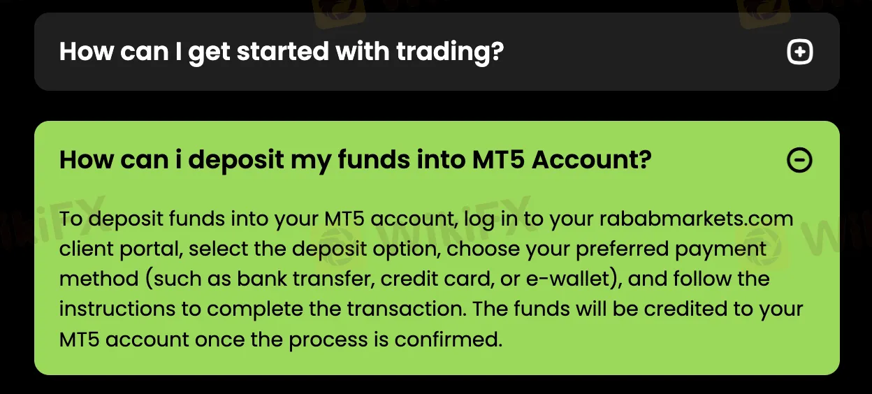 Deposit and Withdrawal