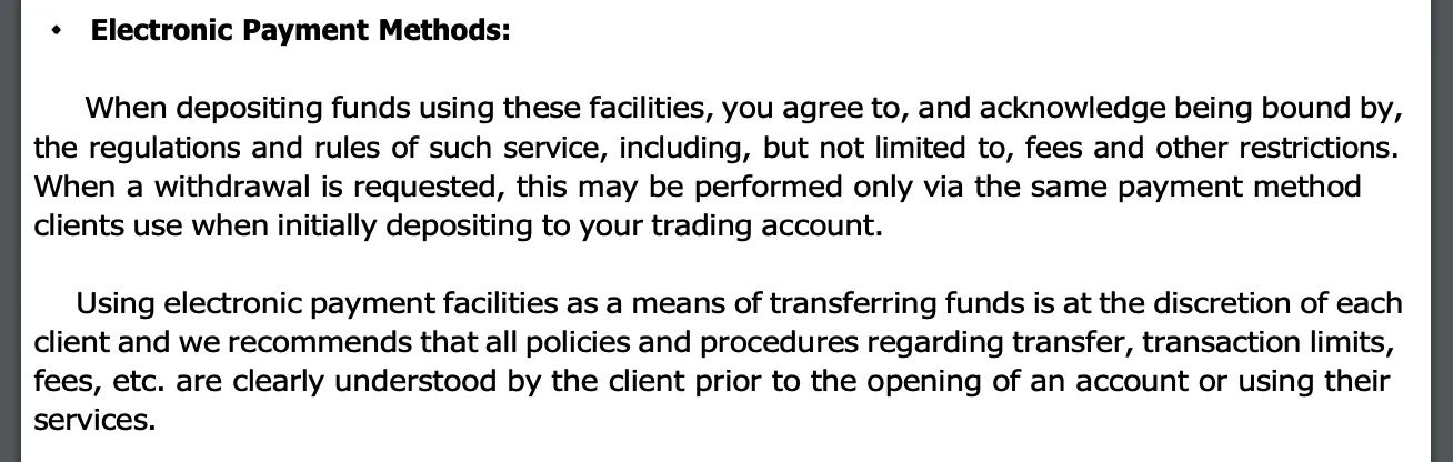 Deposit and Withdrawal