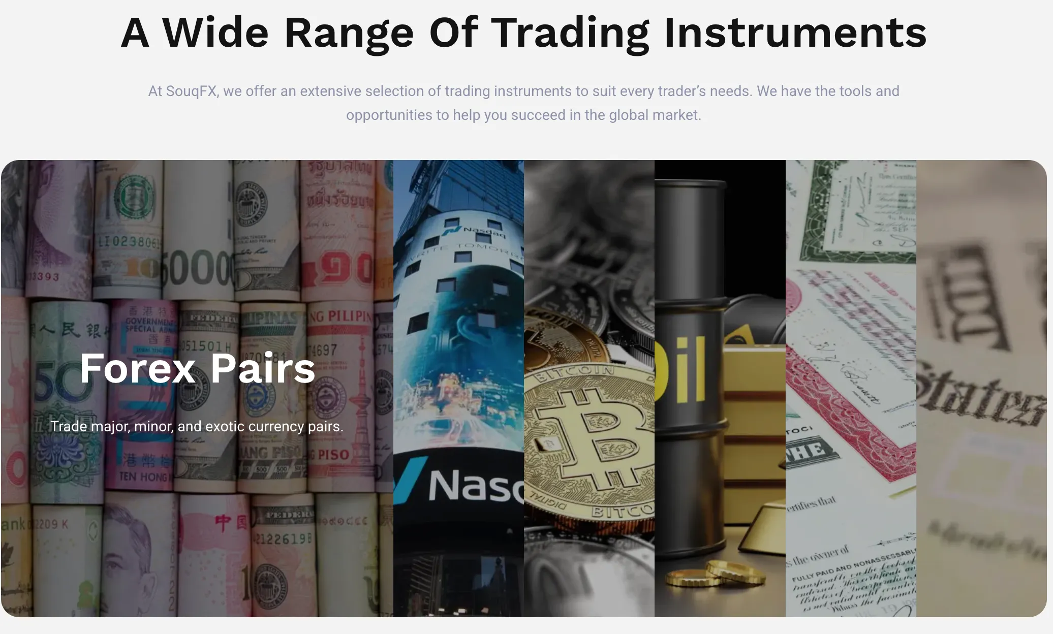 What Can I Trade on SouqFX? What Can I Trade on SouqFX?