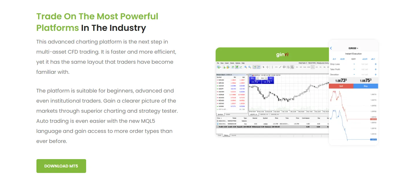 GinFi trading platform 2