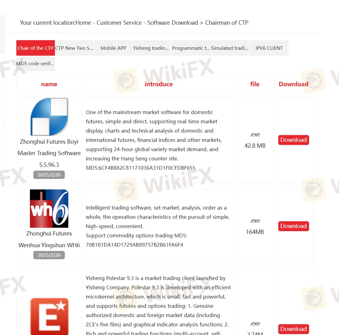 中輝期貨 platform