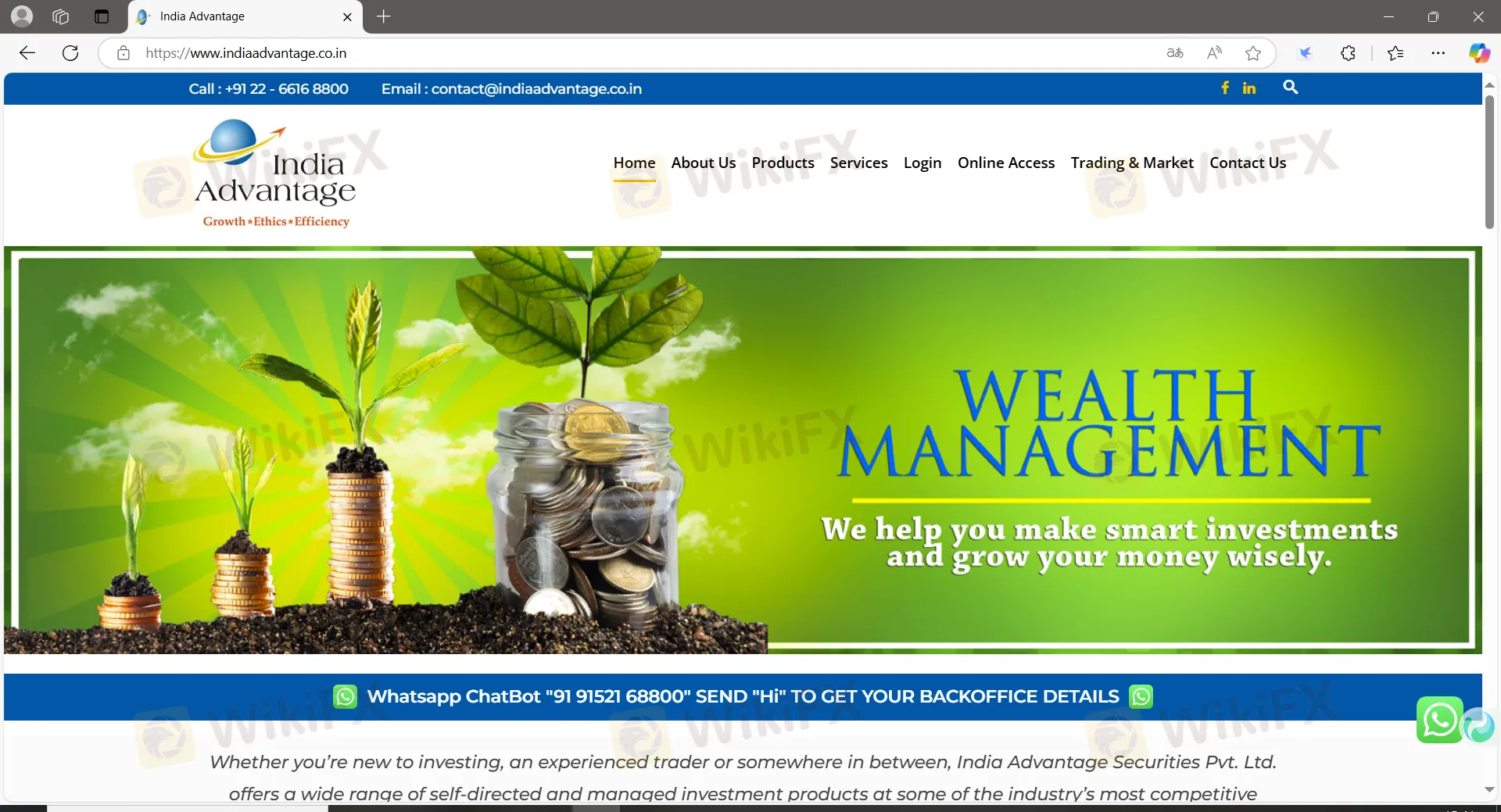 India Advantage info