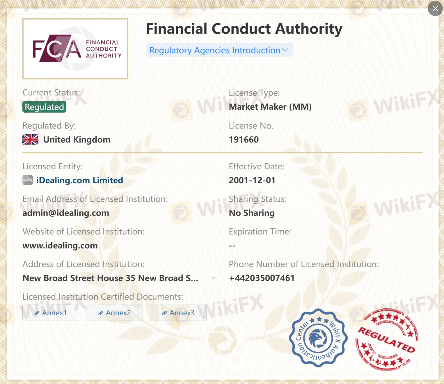 Regulated by FCA