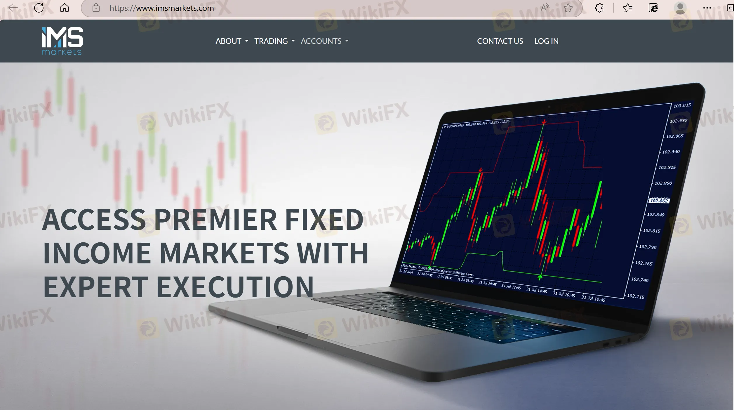 IMS Markets' página inicial