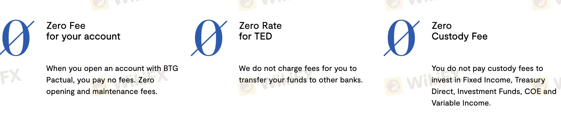 BTGPactual Fees
