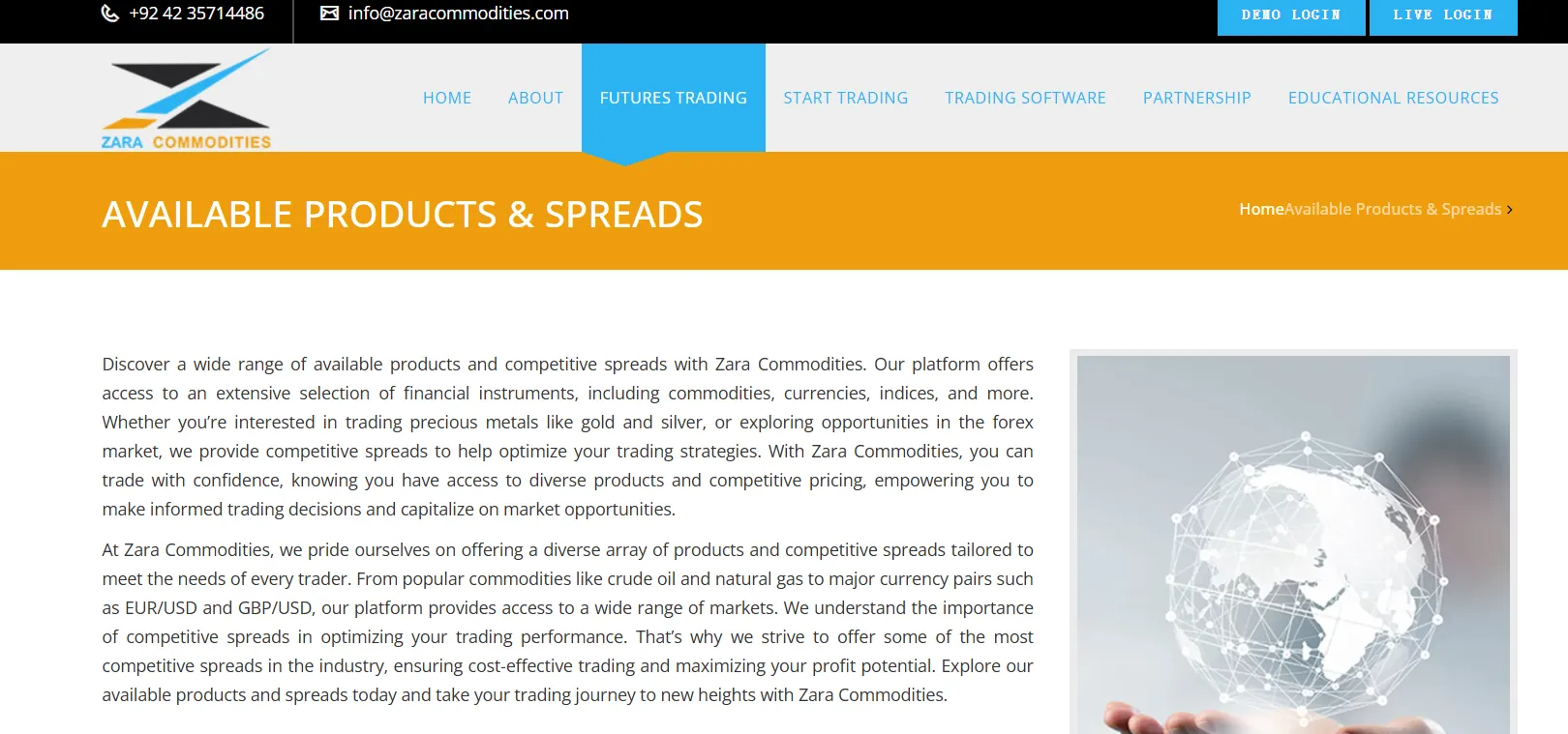 Zara Commodities Produkte