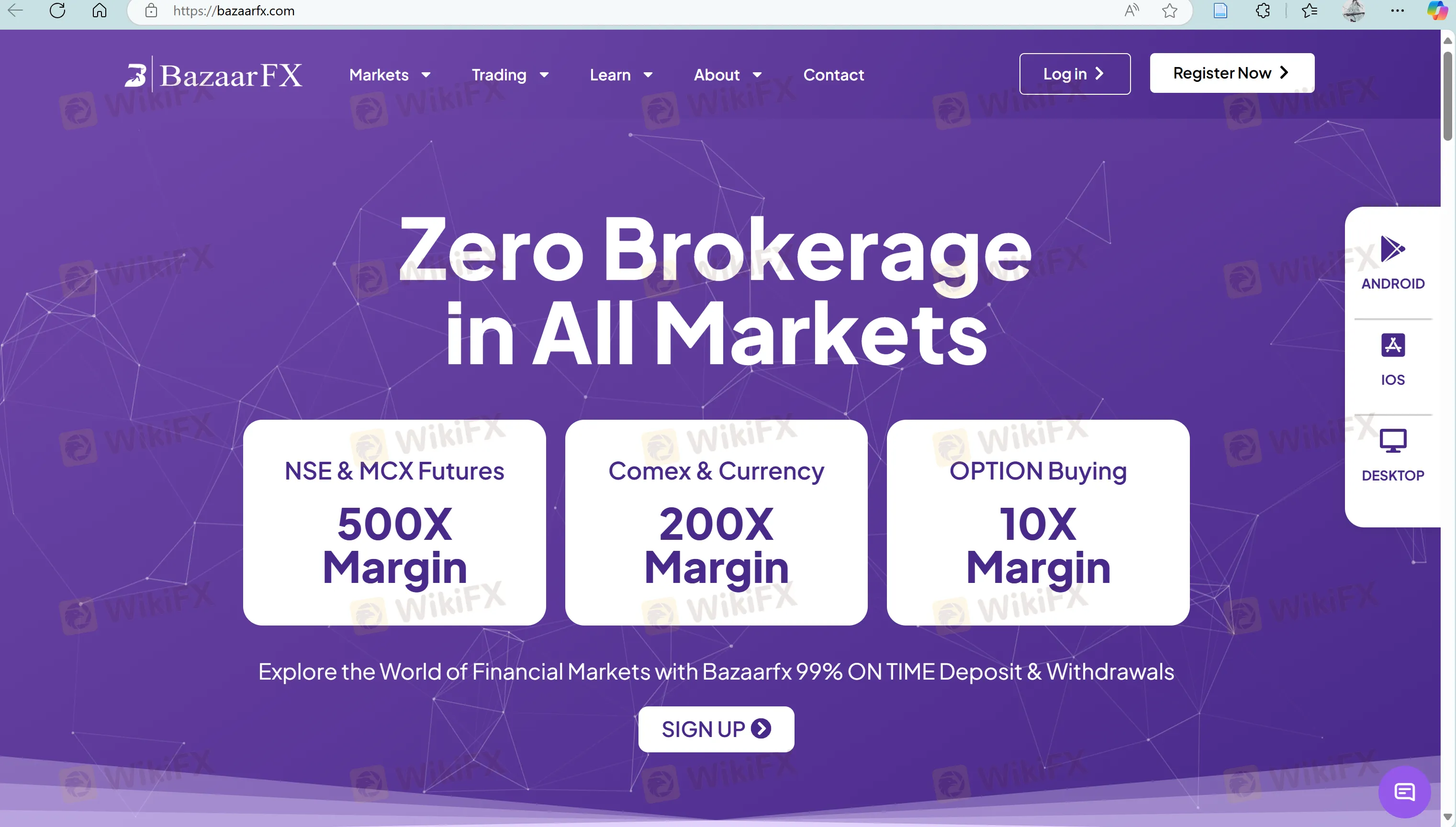 Bazaar FX info