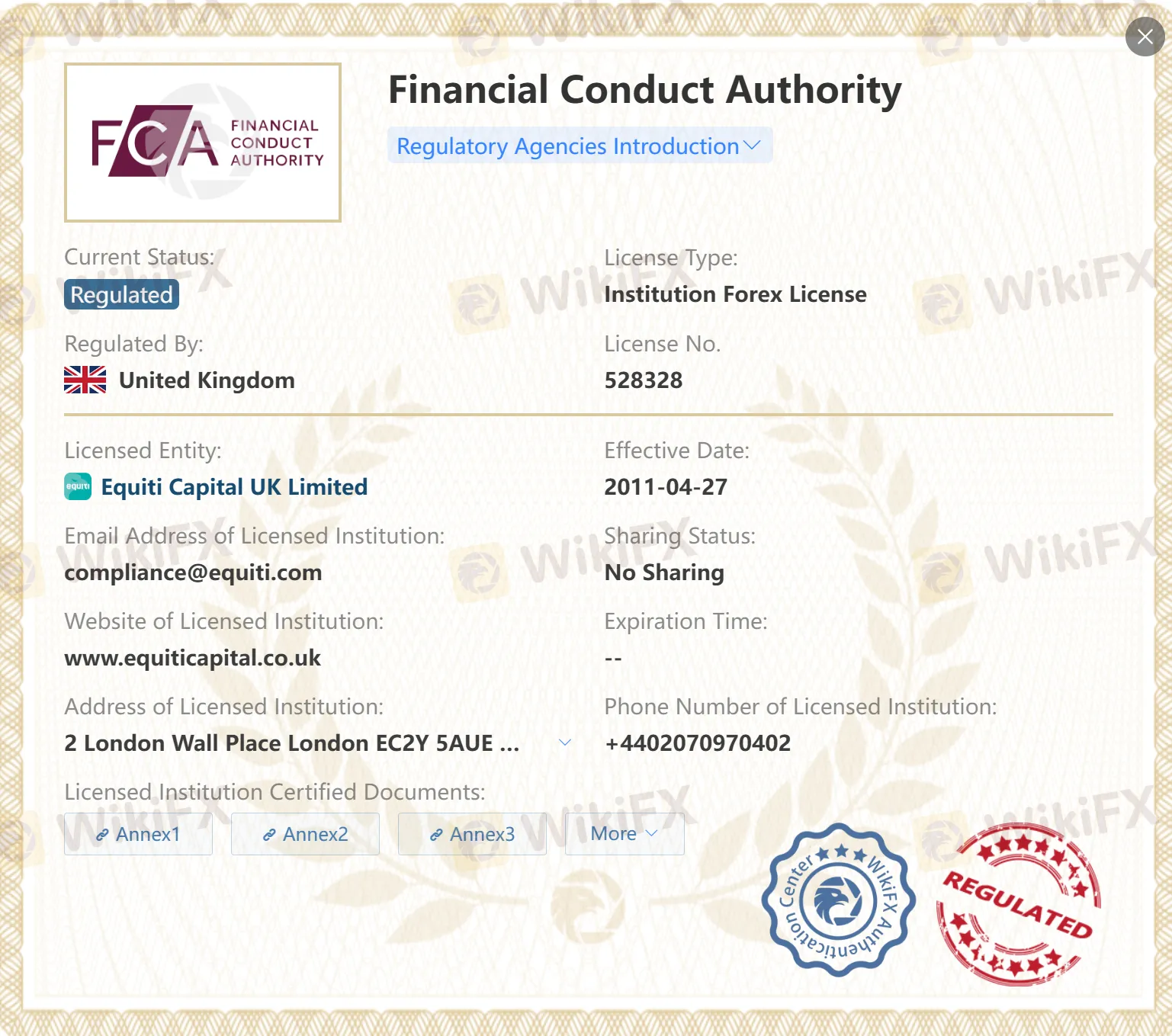 Equiti Capital license