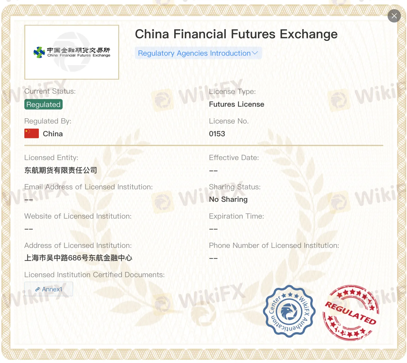 Licencia de Ces Futures