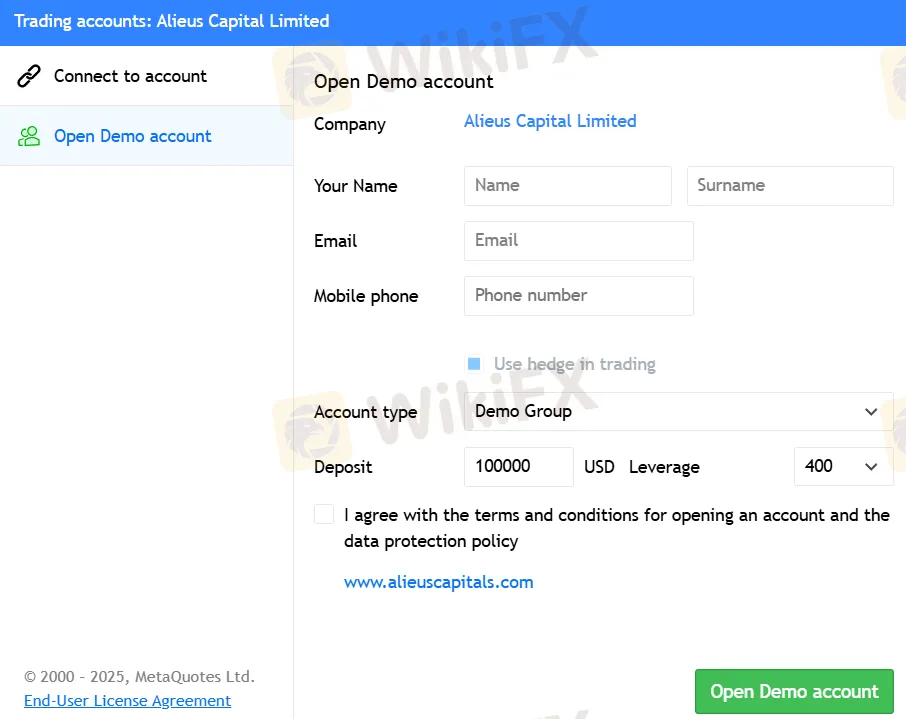 demo account