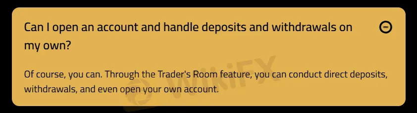 Deposit and Withdrawal