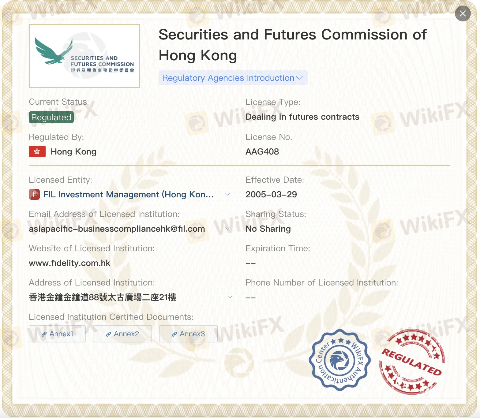 Fidelity license