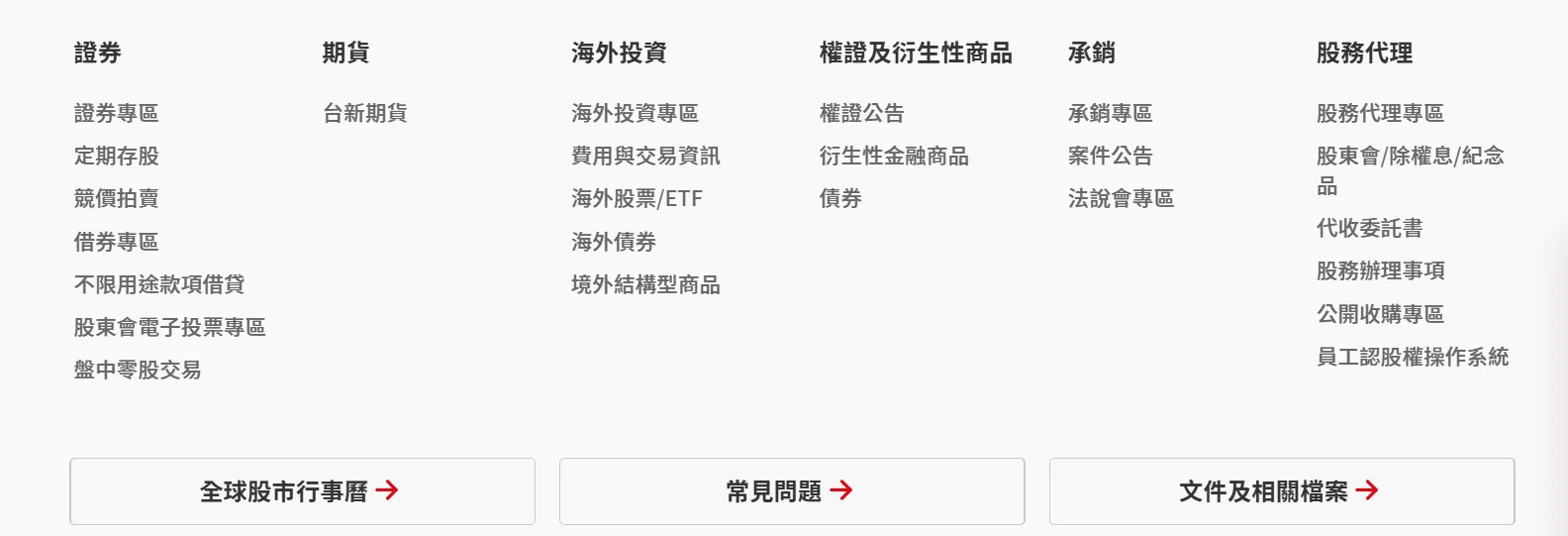 Taishin Securities 제품 Taishin Securities 제품