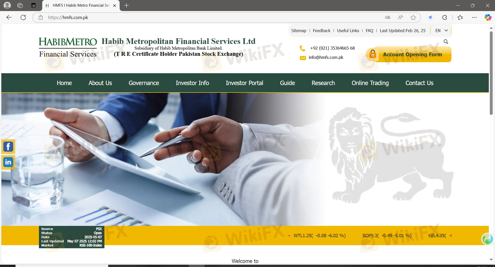 HMFS' homepage