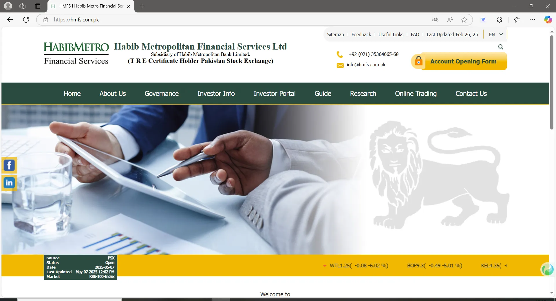 HMFS' homepage