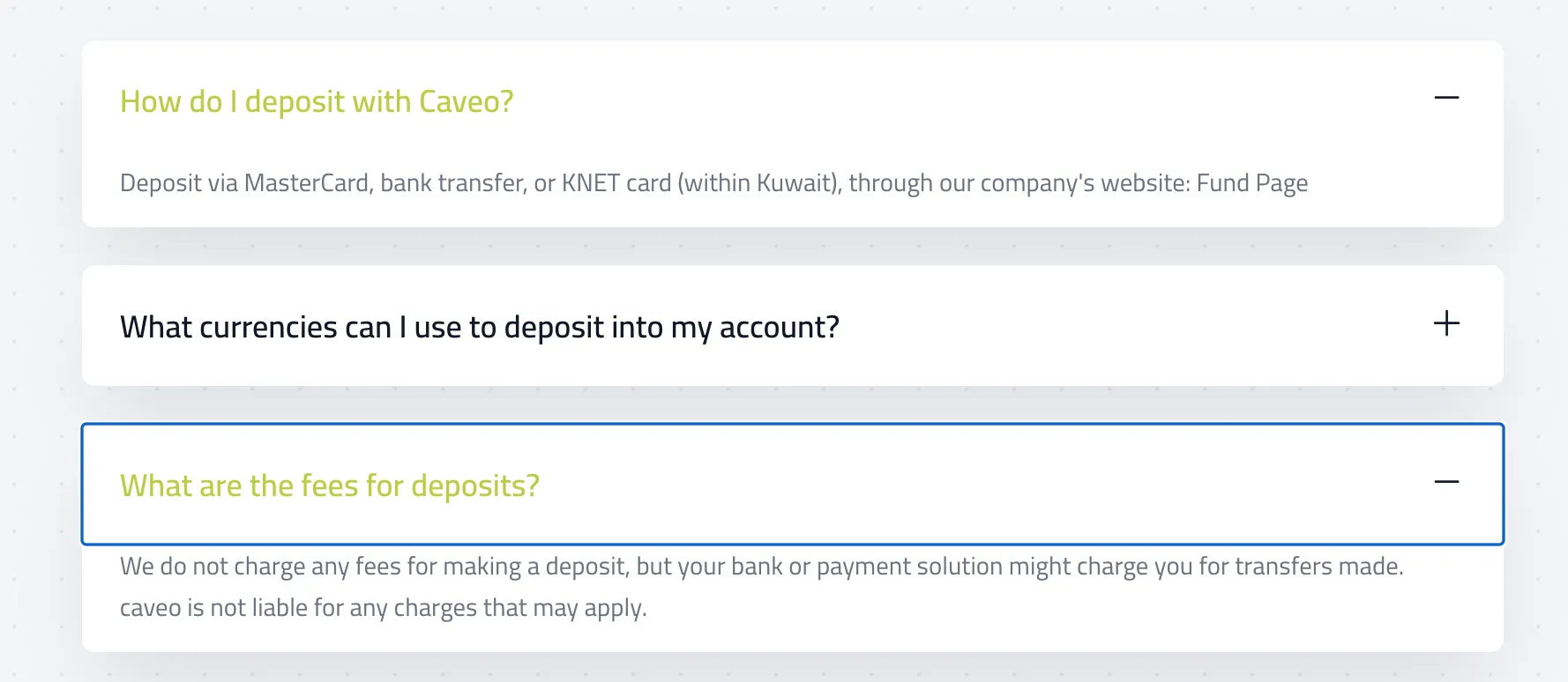 Deposit and Withdrawal Deposit and Withdrawal