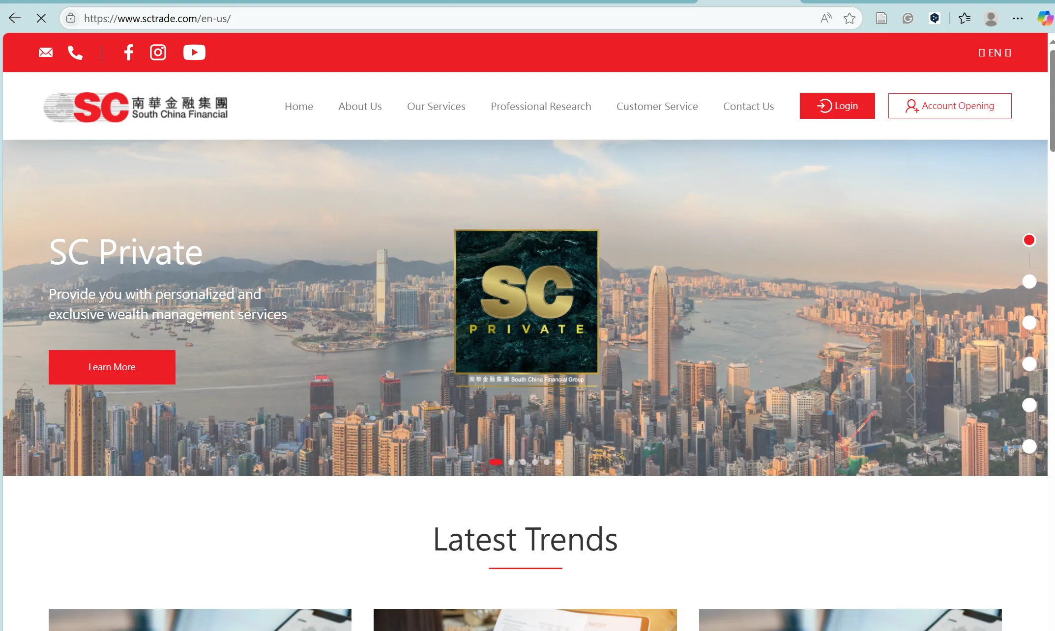 SCFH's homepage