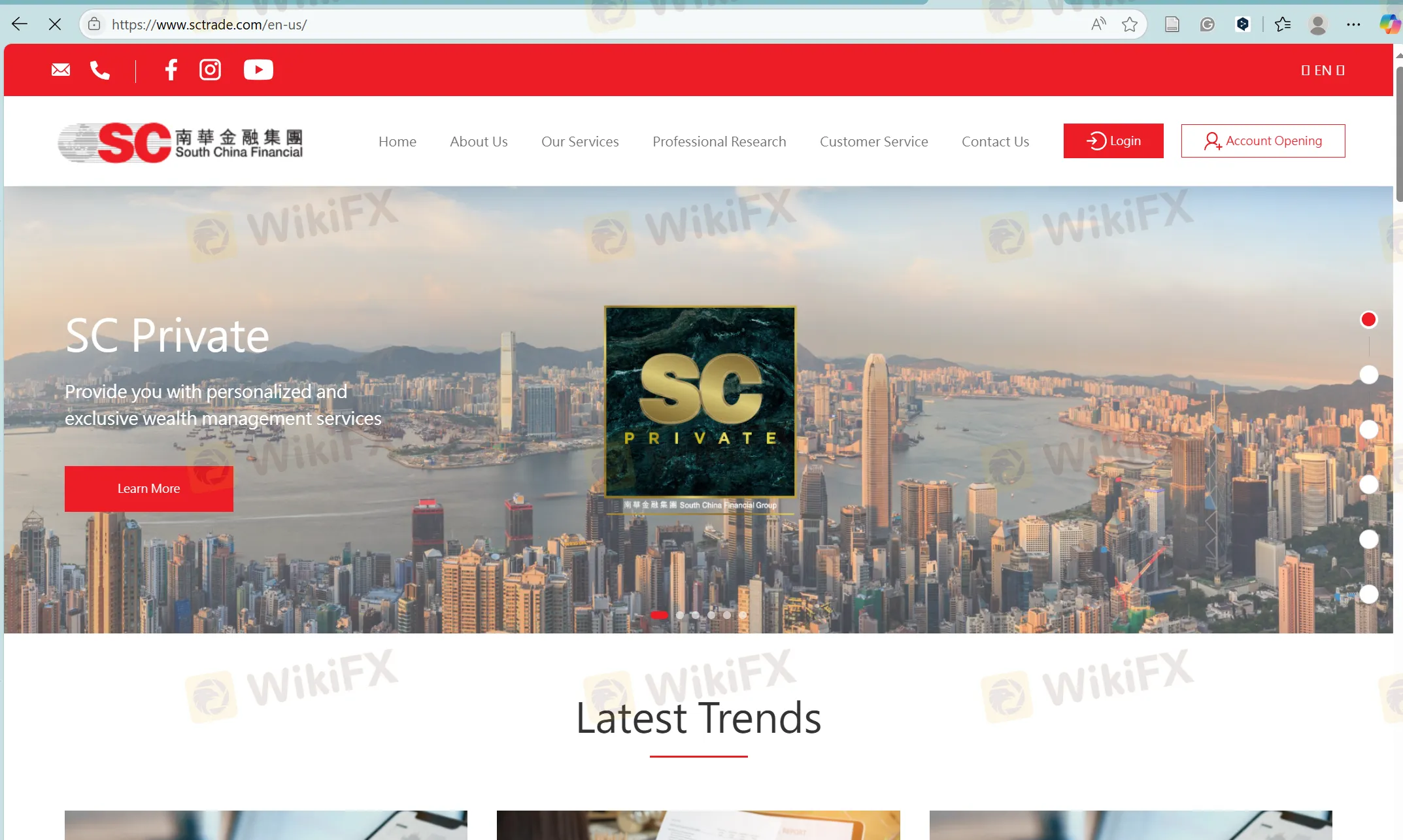 SCFH's homepage