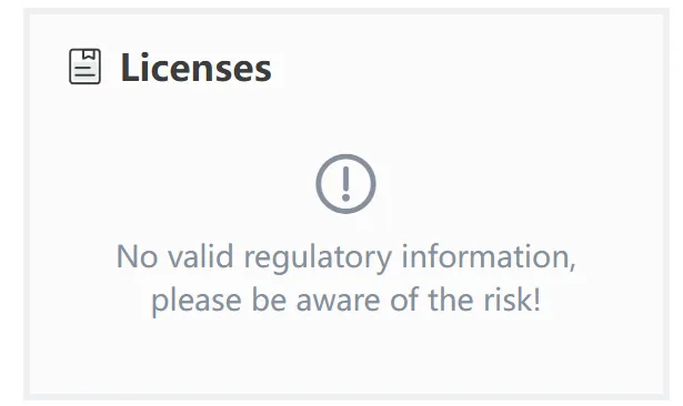 No license No license