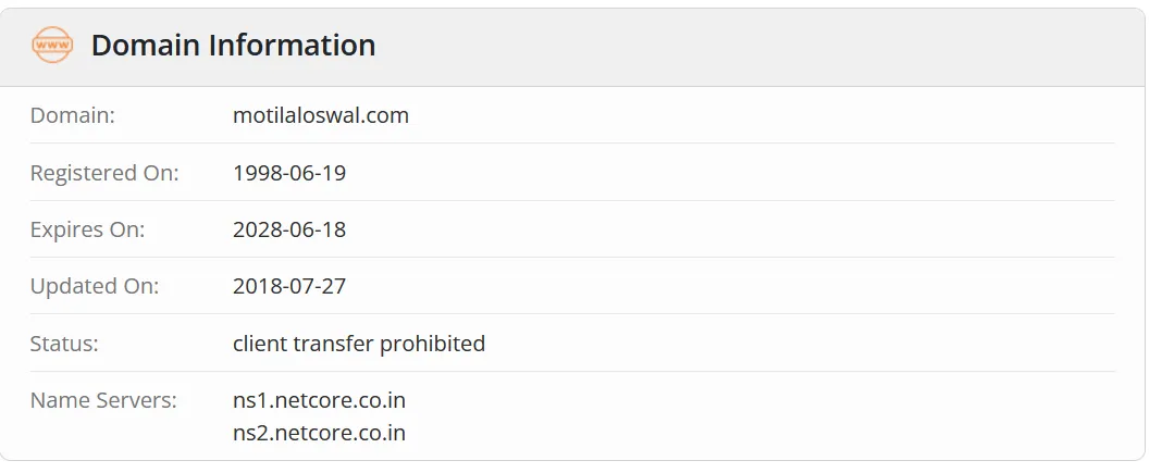 Motilal Oswal domain Motilal Oswal domain