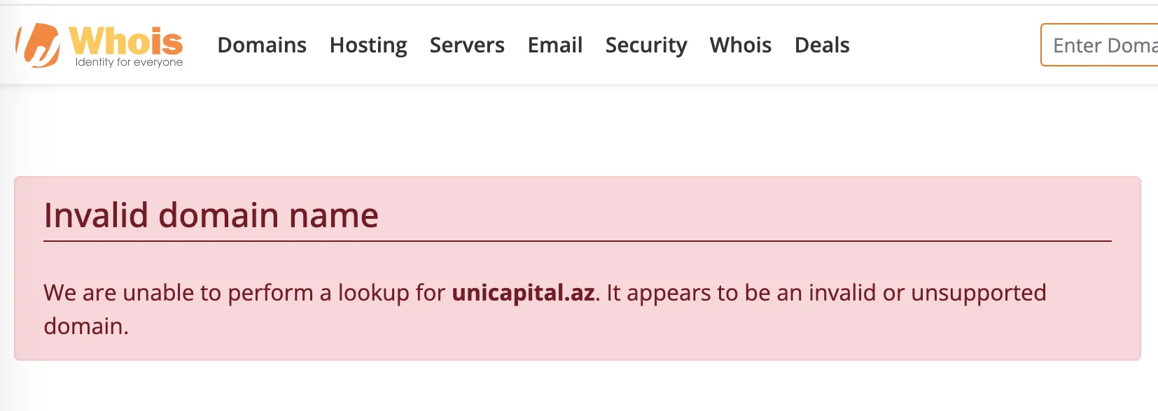 Unicapital domain