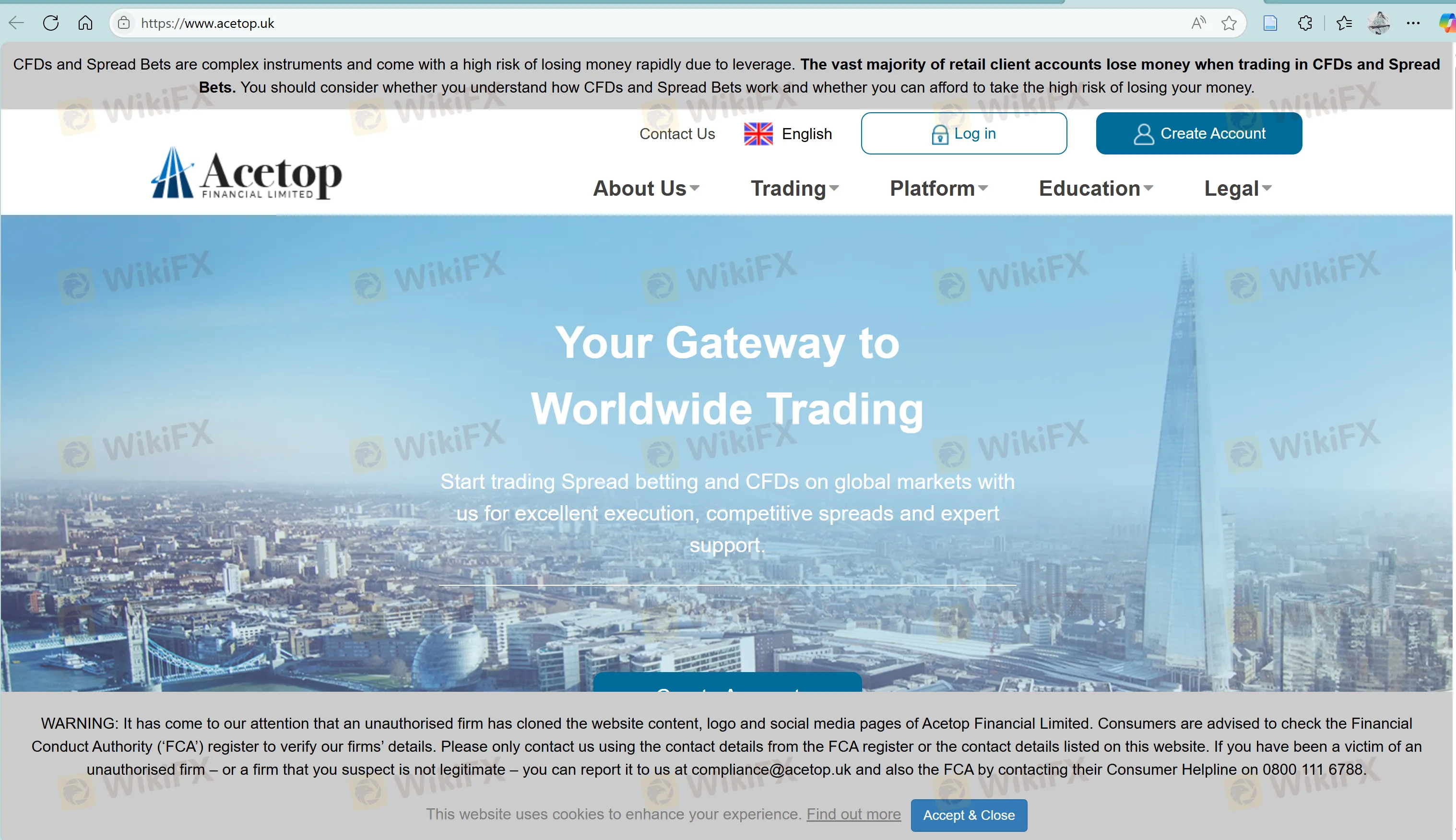 Acetop Financial's homepage Acetop Financial's homepage