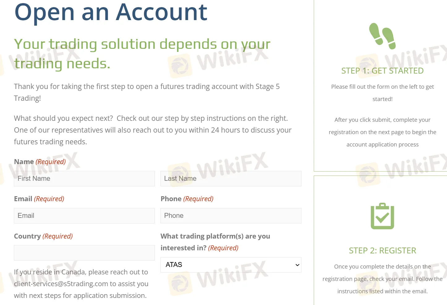Open an account