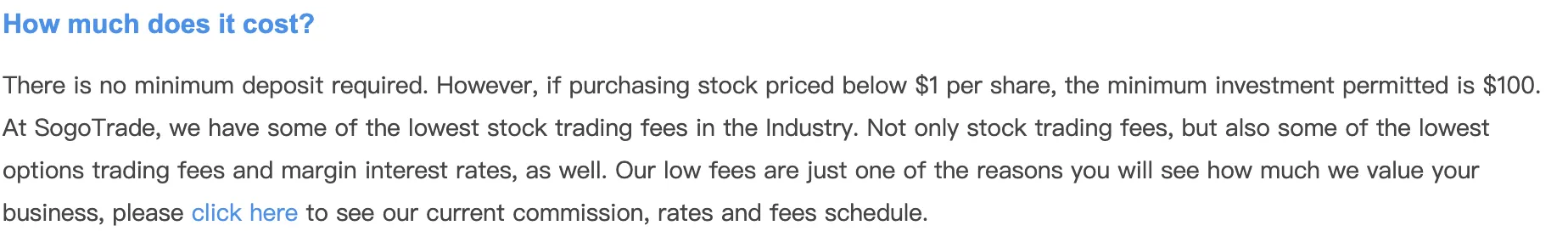 SogoTrade手数料 SogoTrade手数料