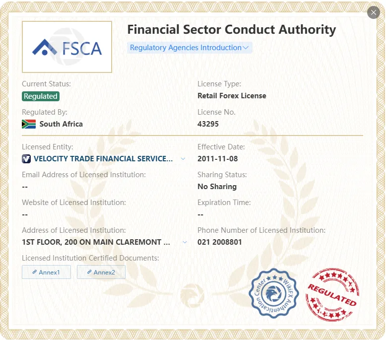 Apakah Velocity Trade Legal? Apakah Velocity Trade Legal?