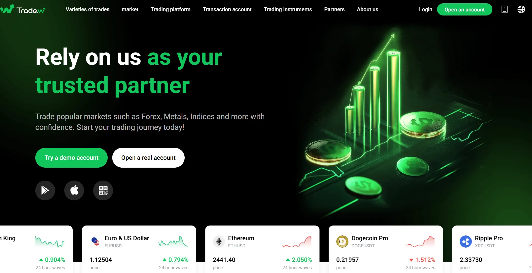 TradeWill's homepage