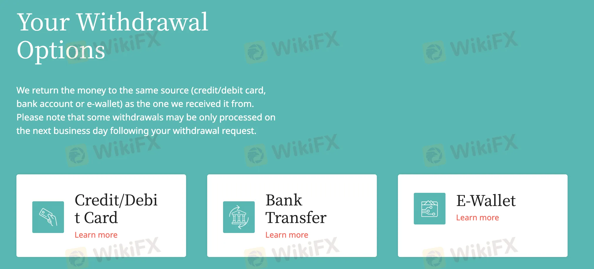 Deposit and Withdrawal