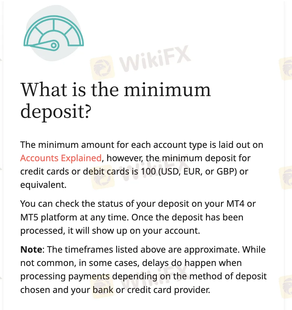 Deposit Options