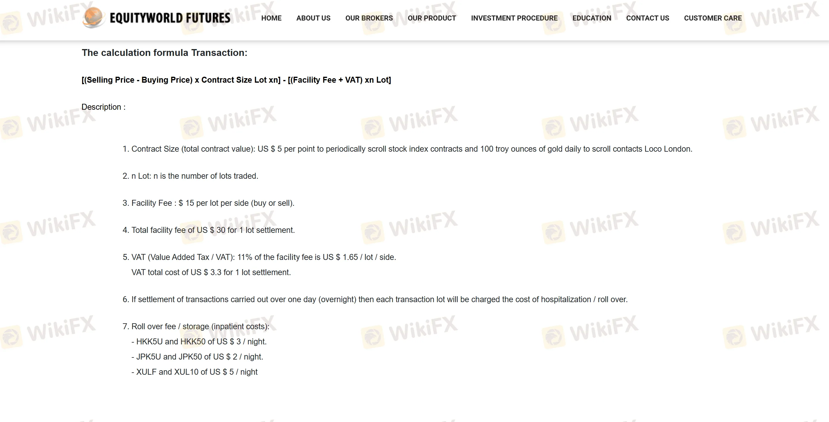 Equityworld Futures शुल्क Equityworld Futures शुल्क