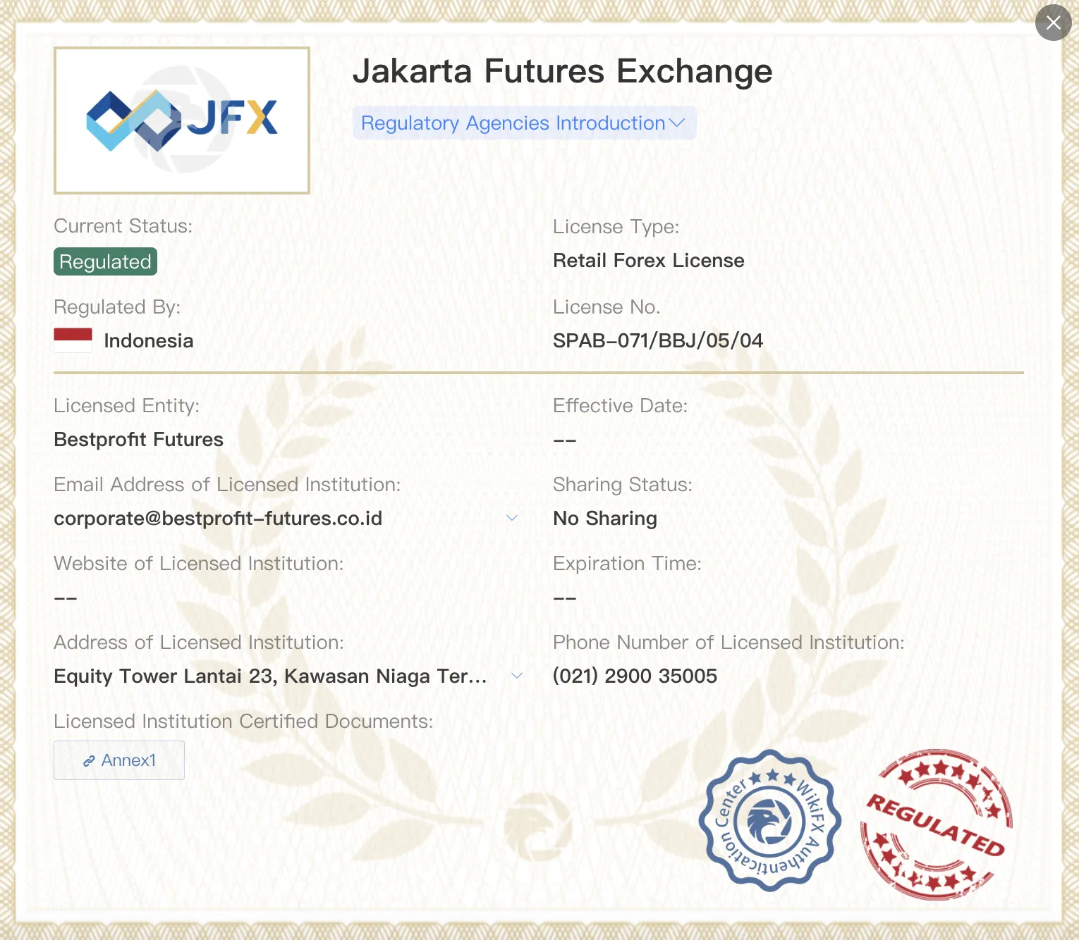 受JFX監管 受JFX監管