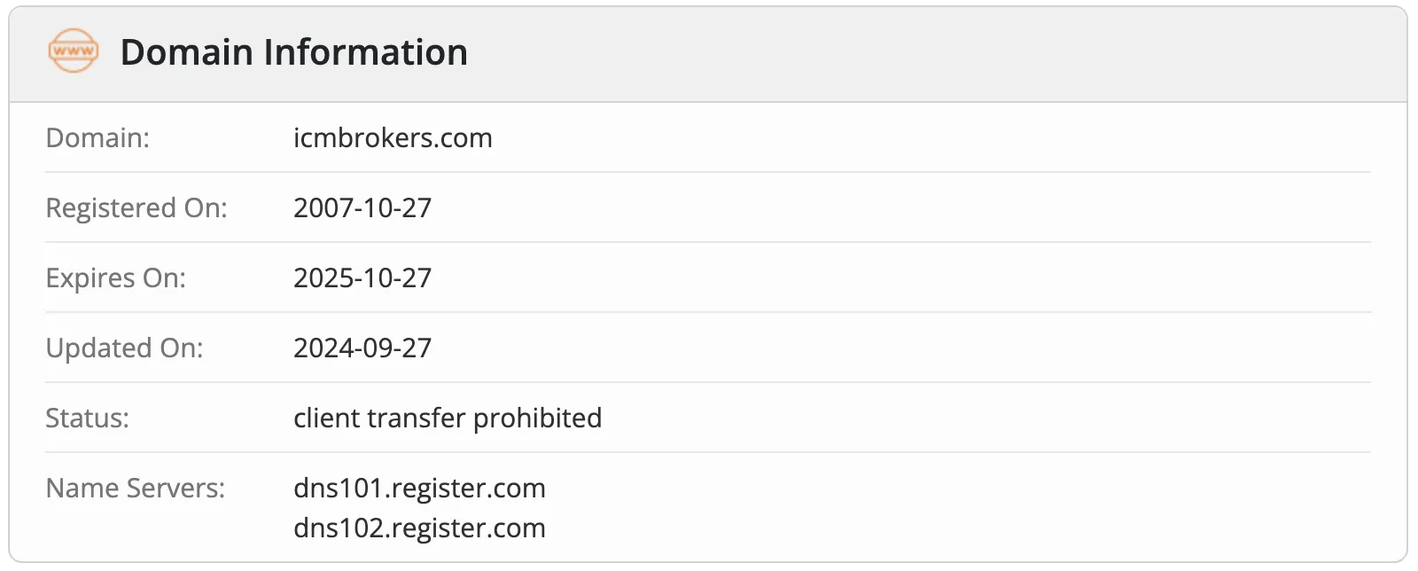 Informasi Domain