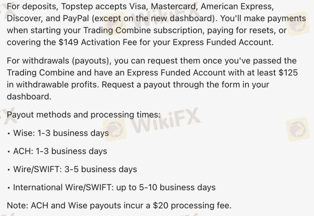 Deposit and Withdrawal