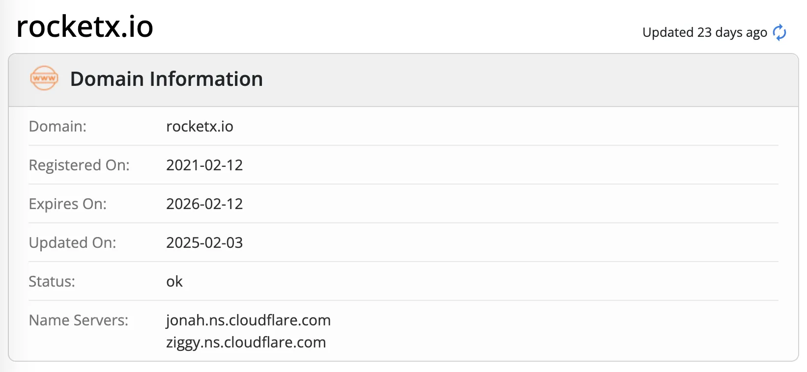 RocketX domain RocketX domain