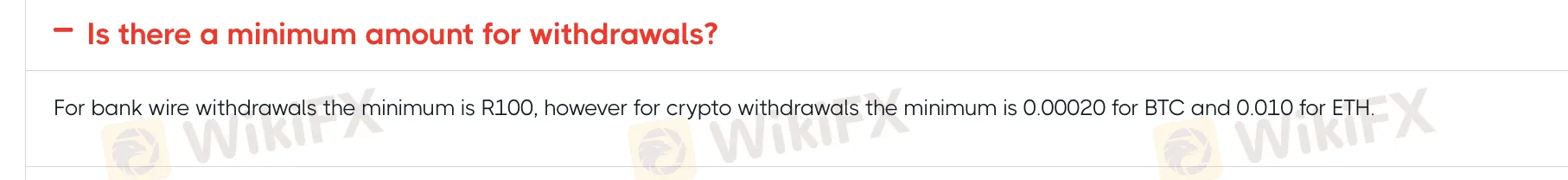 Deposit and Withdrawal