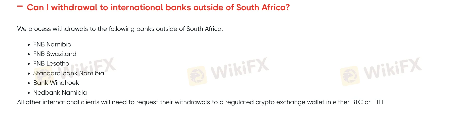 Deposit and Withdrawal