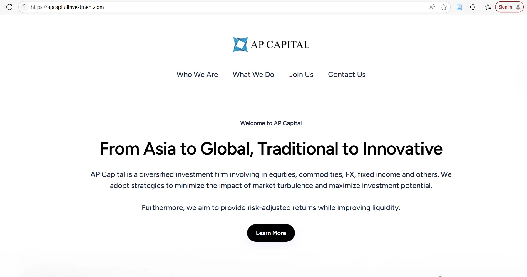 AP CAPITAL Information