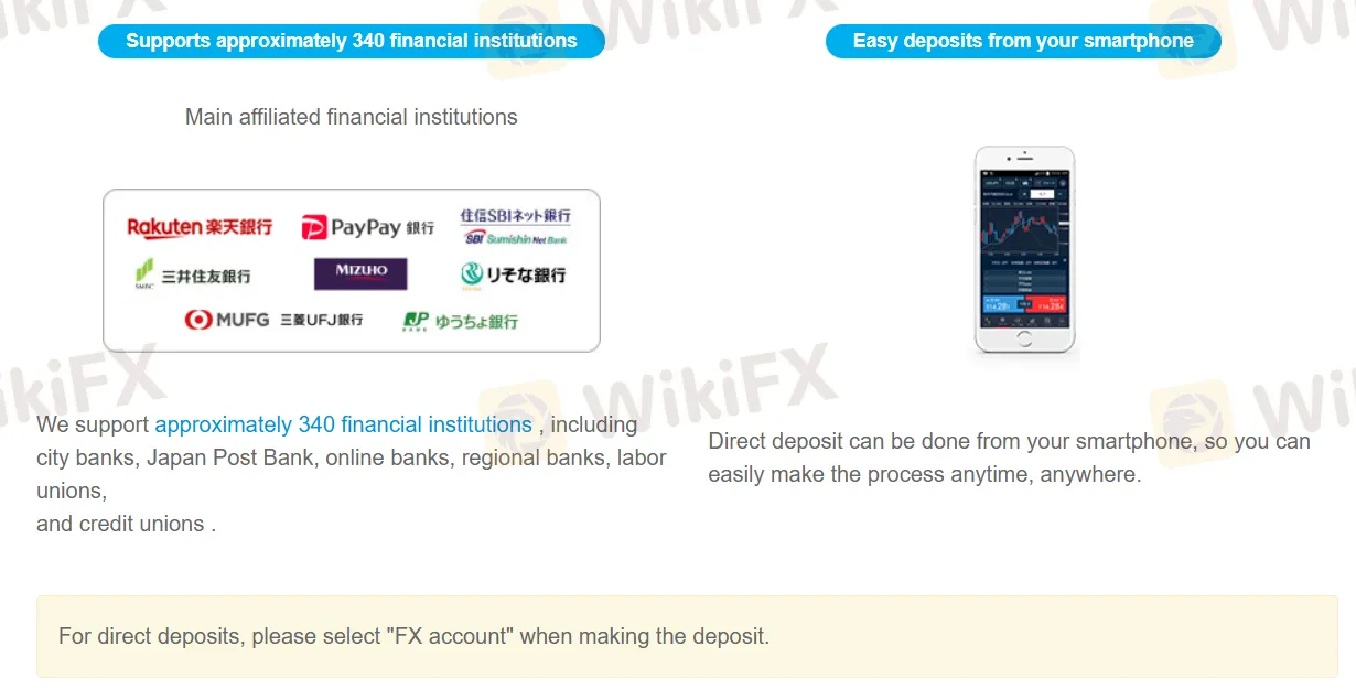 Deposit and Withdrawal