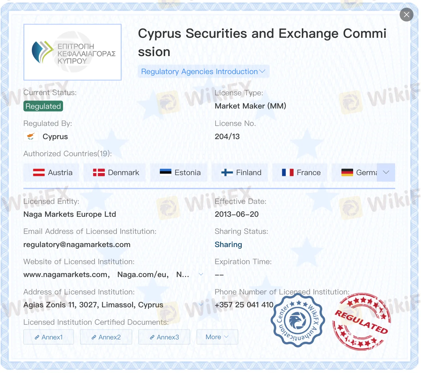 NAGA license