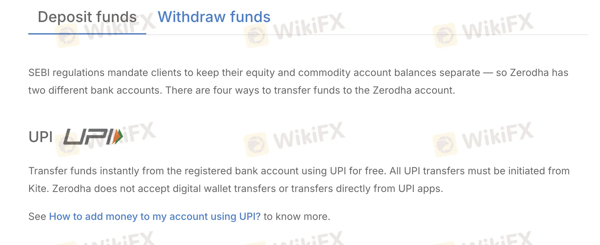 Deposit and Withdrawal