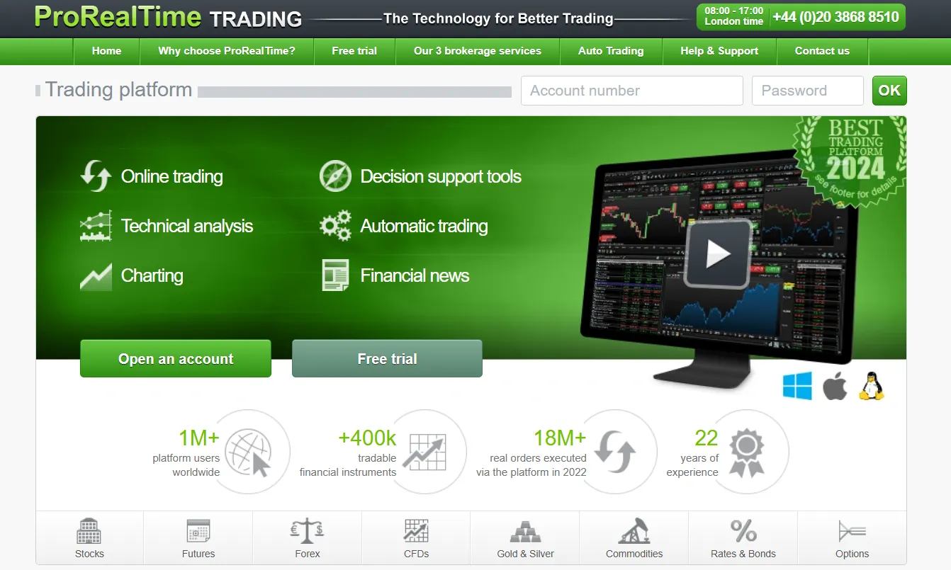 ProRealTime Trading Information