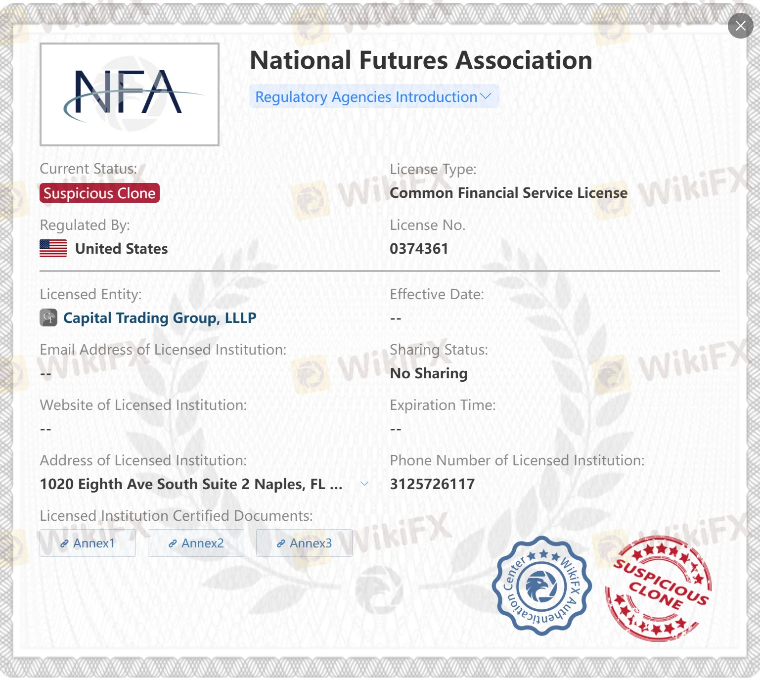 Suspicious clone NFA license