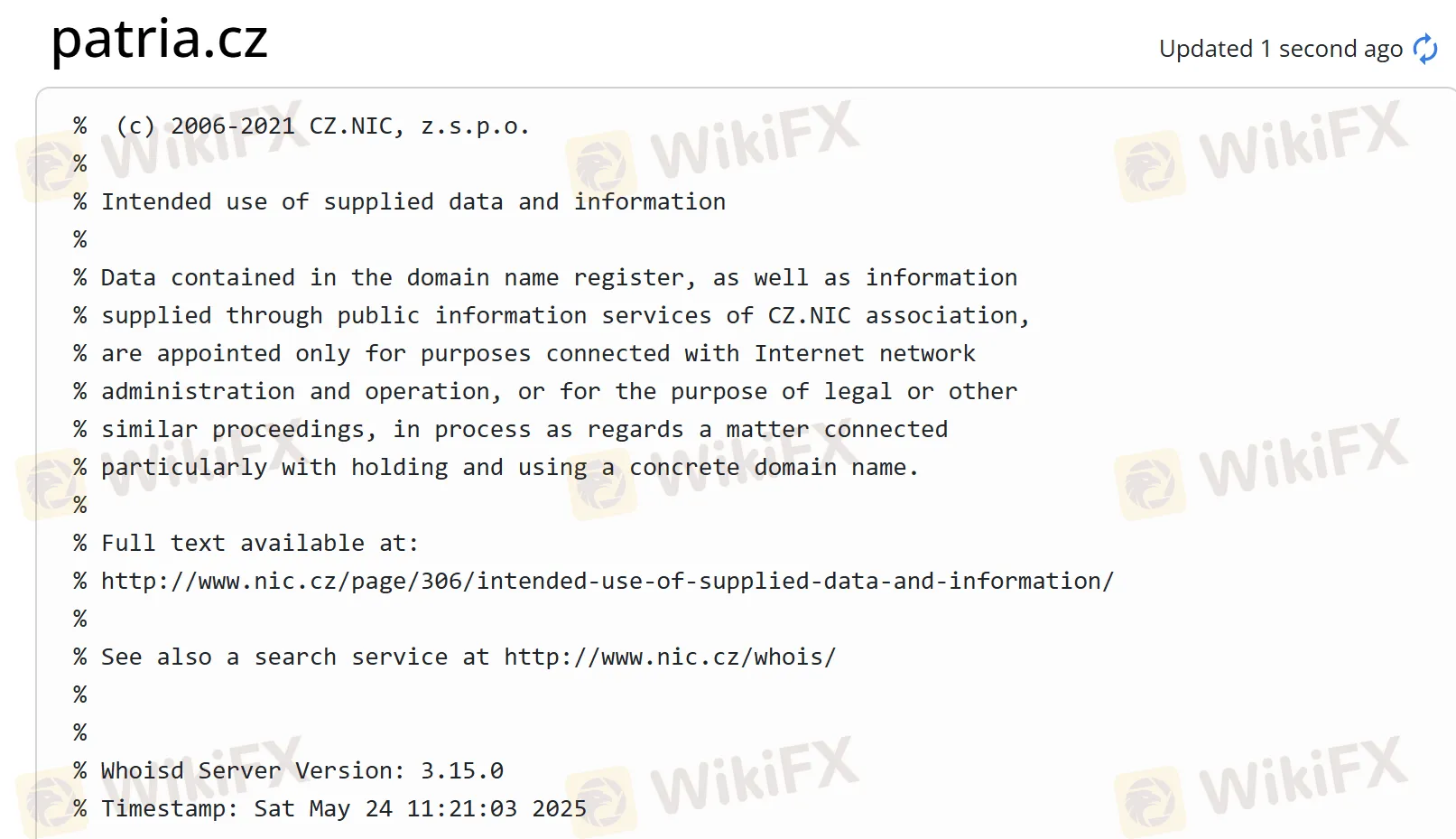 Impormasyon ng Domain